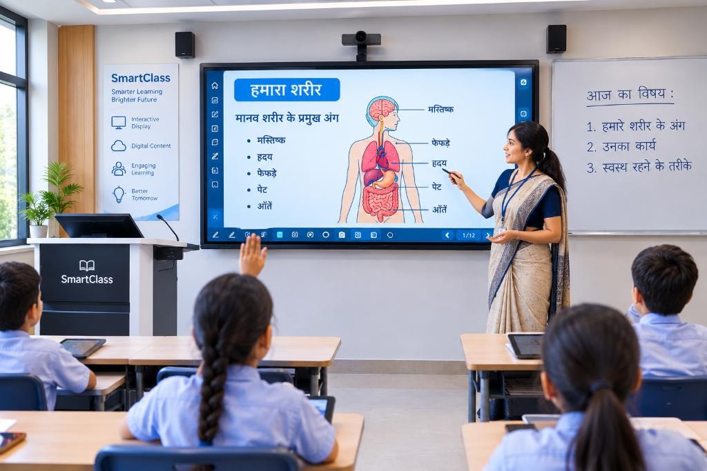 Interactive smart classroom display and digital podium